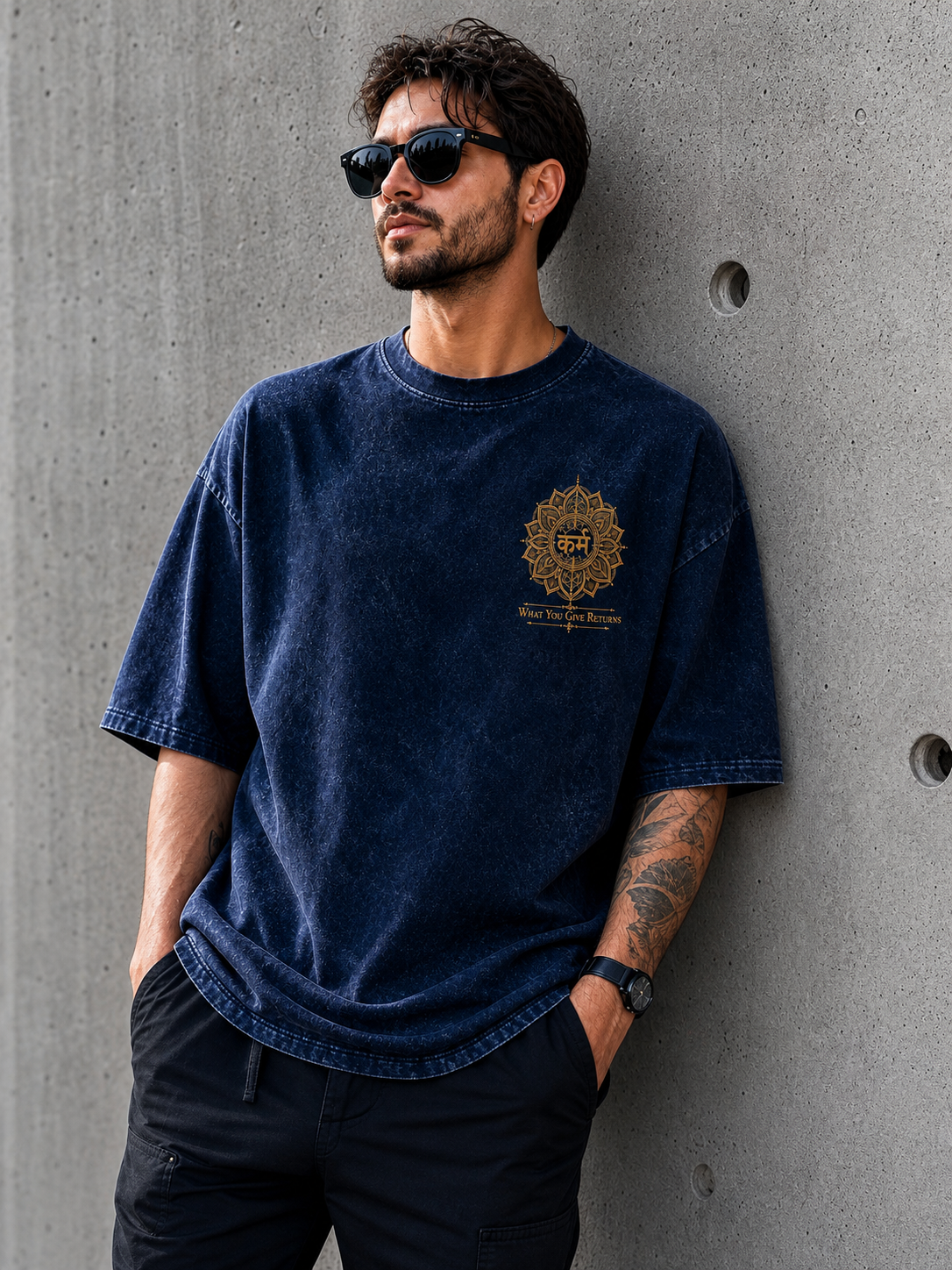 Trending Navy Blue T Shirt Combination Pant Styles For Men