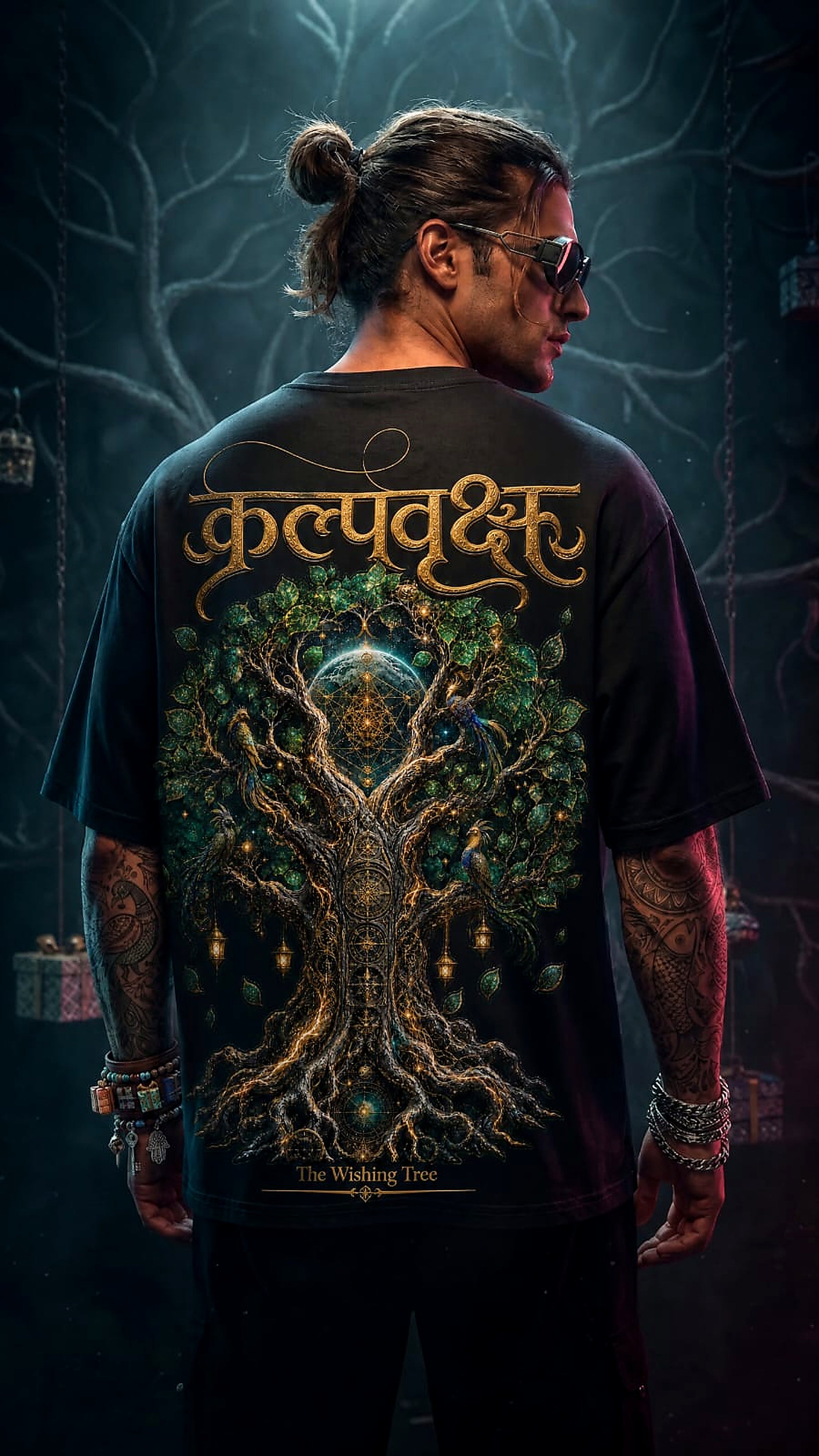 Kalpavriksha Oversized Graphic T-Shirt – The Wishing Tree Edition